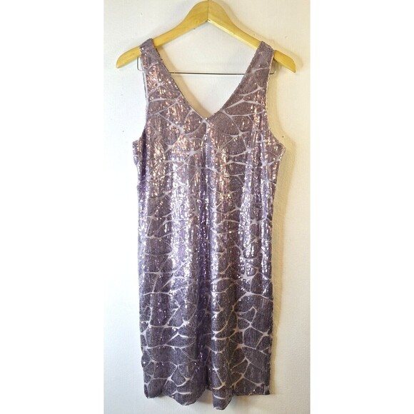 GIANNI BINI Sequin Party Dress Sz L Knee Length Prom Swifties Formal Going Out - Picture 1 of 7